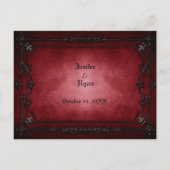 Elegant gothic halloween Table Number Briefkaart (Achterkant)