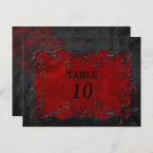 Elegant gothic halloween Table Number Briefkaart (Voorkant / Achterkant)