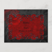 Elegant gothic halloween Table Number Briefkaart (Achterkant)