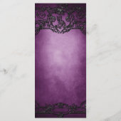 Elegant gothic halloween Wedding Menu (Achterkant)