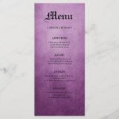 Elegant gothic halloween Wedding Menu (Voorkant)