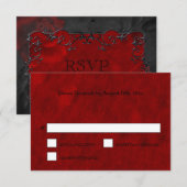Elegant gothic halloween Wedding RSVP-kaart RSVP Kaartje (Voorkant / Achterkant)