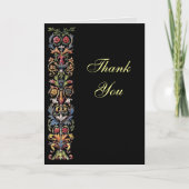 Elegant Gothic Illuminated Bedankt Card (Voorkant)