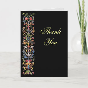 Elegant Gothic Illuminated Bedankt Card