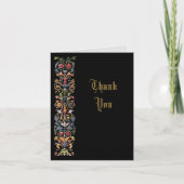 Elegant Gothic Illuminated Bedankt Card (Voorkant)