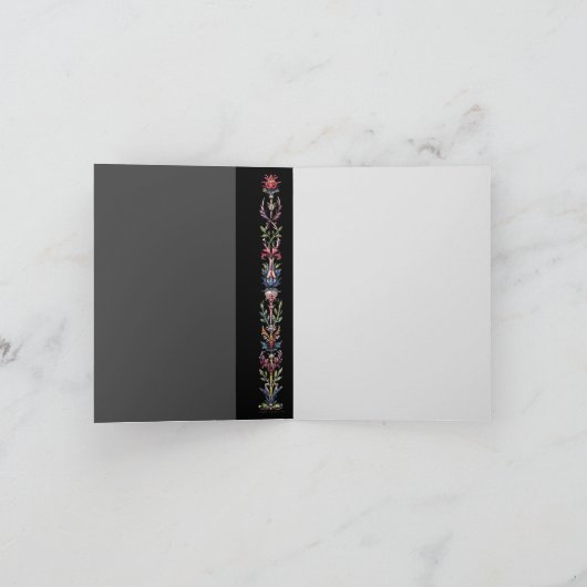 Elegant Gothic Illuminated Bedankt Card (Binnen)