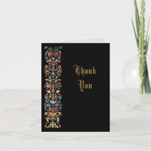Elegant Gothic Illuminated Bedankt Card