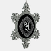Elegant Gothic Initiaal A Snowflake Ornament (Links)