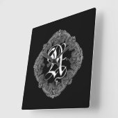 Elegant Gothic Initiaal A Vierkante Klok (Hoek)