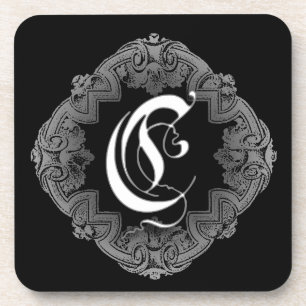 Elegant Gothic Initiaal C Drankjes Onderzetter