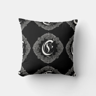 Elegant Gothic Initiaal C Sierkussen