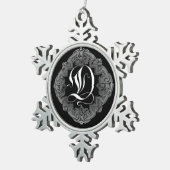 Elegant Gothic Initiaal D Snowflake Ornament (Rechts)