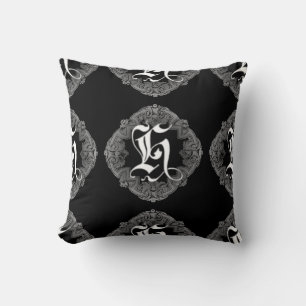 Elegant Gothic Initiaal H Sierkussen