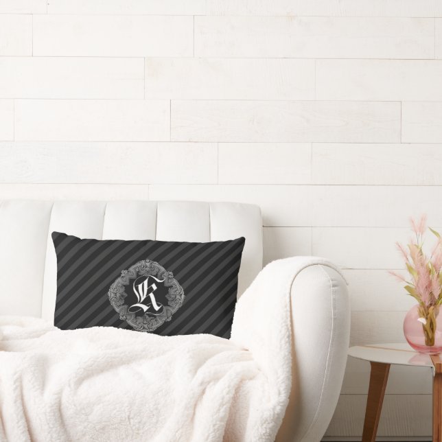 Elegant Gothic Initiaal K Kussen (Bank)