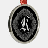 Elegant Gothic Initiaal K Metalen Ornament (Rechts)
