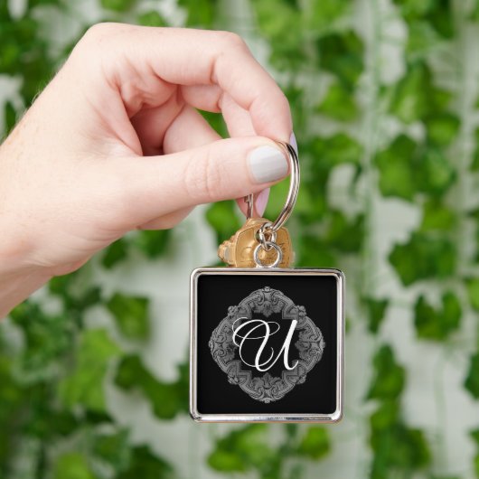 Elegant Gothic Initiaal Sleutelhanger (Hand)