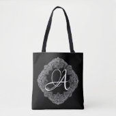 Elegant Gothic Initiaal Tote Bag (Voorkant)