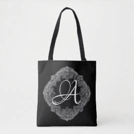 Elegant Gothic Initiaal Tote Bag