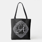 Elegant Gothic Initiaal Tote Bag (Achterkant)