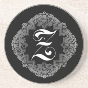 Elegant Gothic Initiaal Z Zandsteen Onderzetter