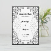 Elegant gothic Lijst Save the Date (Staand voorkant)