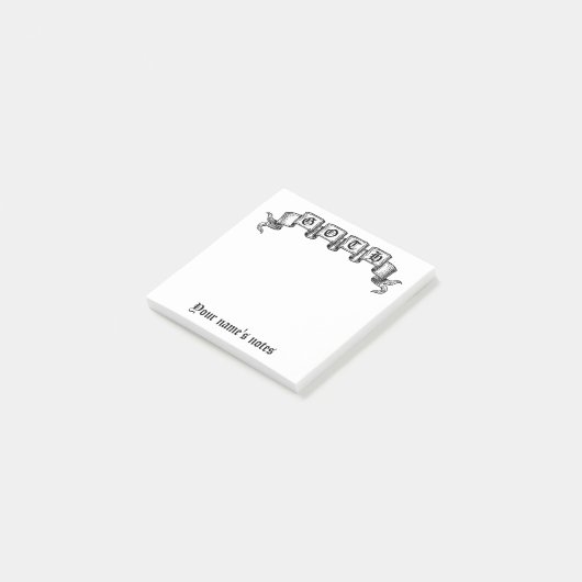 Elegant Gothic  lint ontwerp Post-it® Notes (Schuin)