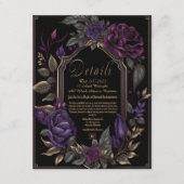 Elegant  Gothic Moody Bloemen Details Kaart (Voorkant)