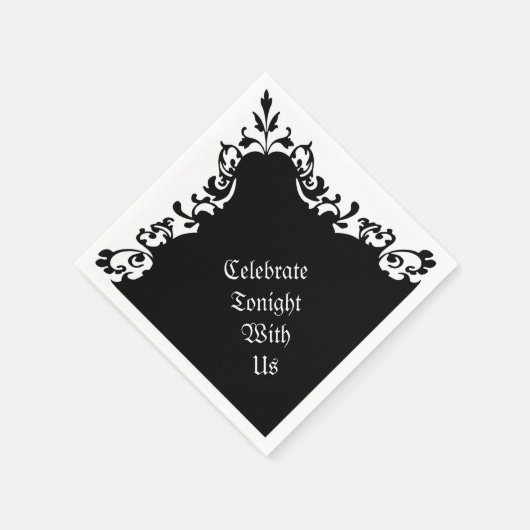 Elegant Gothic Motif Napkins Servetten (Hoek)