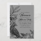 Elegant Gothic Nevermore Raven Halloween Party Kaart (Voorkant)