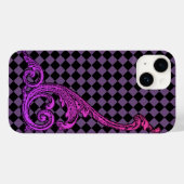 Elegant Gothic Paars ontwerp iPhone 7 Hoesje (Achterkant (horizontaal))