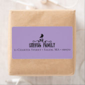 Elegant Gothic Raven Lavender Address Label (Insitu)