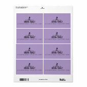 Elegant Gothic Raven Lavender Address Label (Full Sheet)