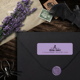 Elegant Gothic Raven Lavender Address Label