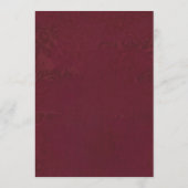 Elegant Gothic Romance Wedding Menu (Achterkant)