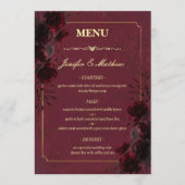 Elegant Gothic Romance Wedding Menu (Voorkant)