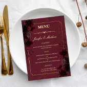 Elegant Gothic Romance Wedding Menu