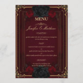 Elegant Gothic Romance Wedding  Menu (Voorkant)