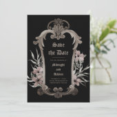 Elegant Gothic Save the Date (Staand voorkant)