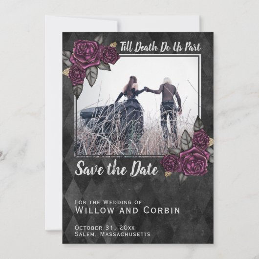 Elegant Gothic Save the Date (Voorkant)