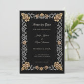 Elegant Gothic Save the date Aankondiging (Staand voorkant)