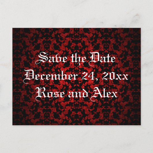 Elegant Gothic Save the Date briefkaart (Voorkant)