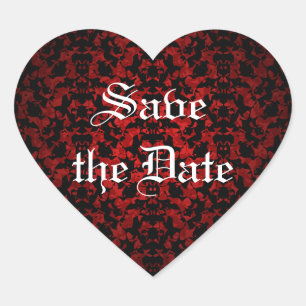 Elegant Gothic Save the Date envelop zegels