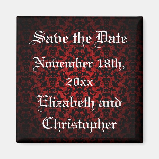 Elegant Gothic Save the Date Magneet (Voorkant)
