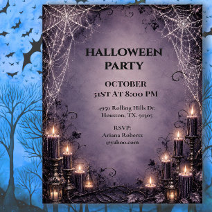 Elegant Gothic Spinnenweb Halloween Kaart