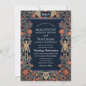 Elegant Gothic Victoriaans Gold Foil Wedding Kaart (Voorkant)