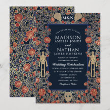 Elegant Gothic Victoriaans Gold Foil Wedding