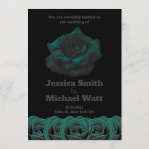 Elegant Gothic Wedding Invitation Kaart