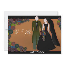 Elegant Gothic Wedding Invitation