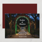 Elegant Gothic Wedding Invitation Kaart (Voorkant / Achterkant)