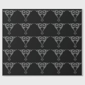 Elegant Gothic wervelontwerp Cadeaupapier (Vlak)